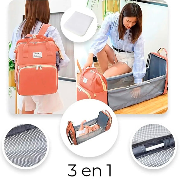 Pañalera Cambiador 👶🍼 Espacio, Elegancia y Seguridad Asegurada  ¡Tu Aliada en Cada Salida con tu Bebé!