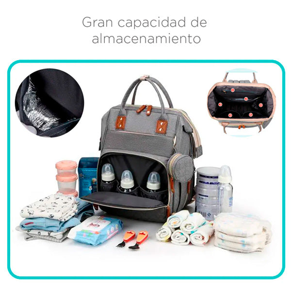 Pañalera Cambiador 👶🍼 Espacio, Elegancia y Seguridad Asegurada  ¡Tu Aliada en Cada Salida con tu Bebé!